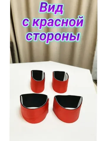 Повязка свой-чужой с резинкой и липучкой красно-белая